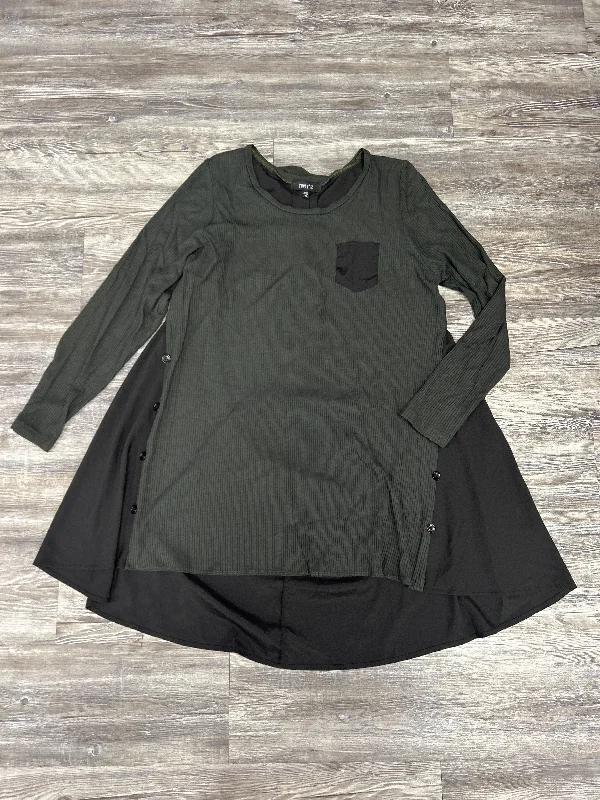 Easy Fashion Tunic Long Sleeve By Comfy In Green, Size: Xl