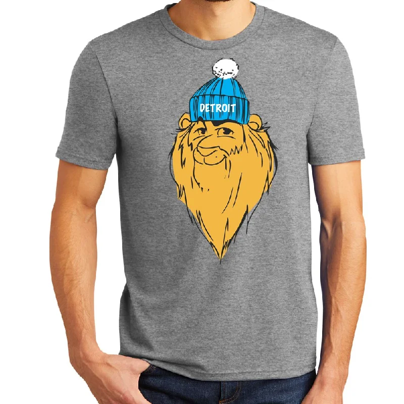 Classic Style Mens Triblend Detroit King of the Jungle T-shirt (Grey)