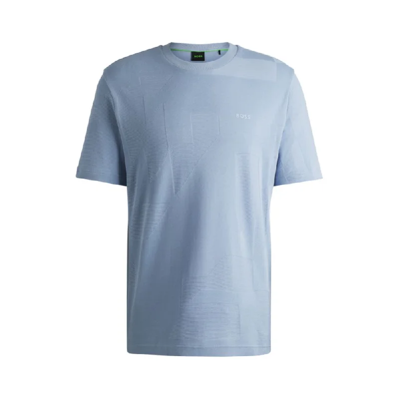 Effortless Looks Cotton-jacquard regular-fit T-shirt with seasonal artwork
