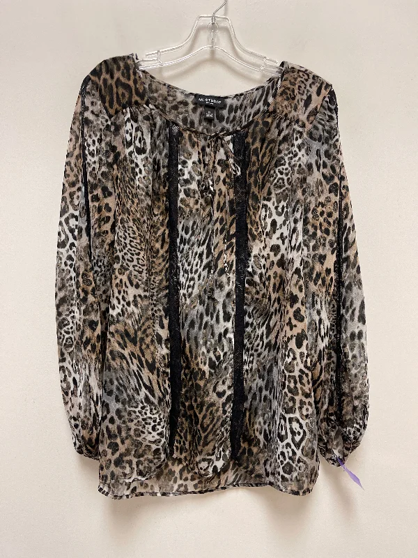 Noble And Elegant Top Long Sleeve By In Studio  Size: 1x