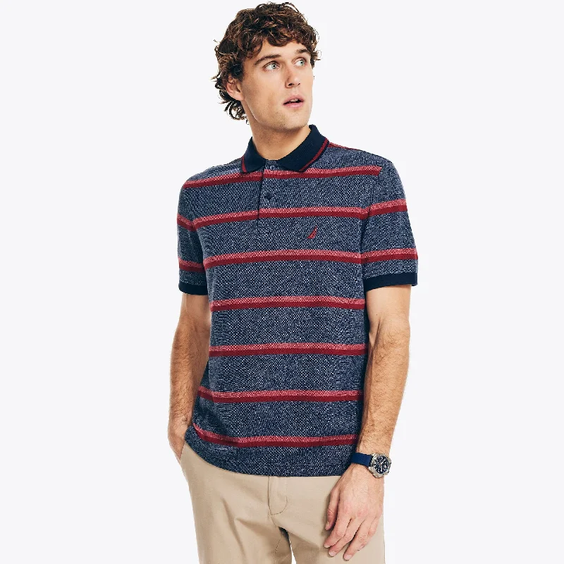Quality Tailoring Nautica Mens Sustainably Crafted Classic Fit Striped Polo