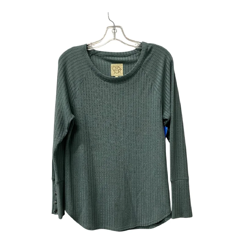 Designer Style Top Ls By Chaser In Blue, Size:M