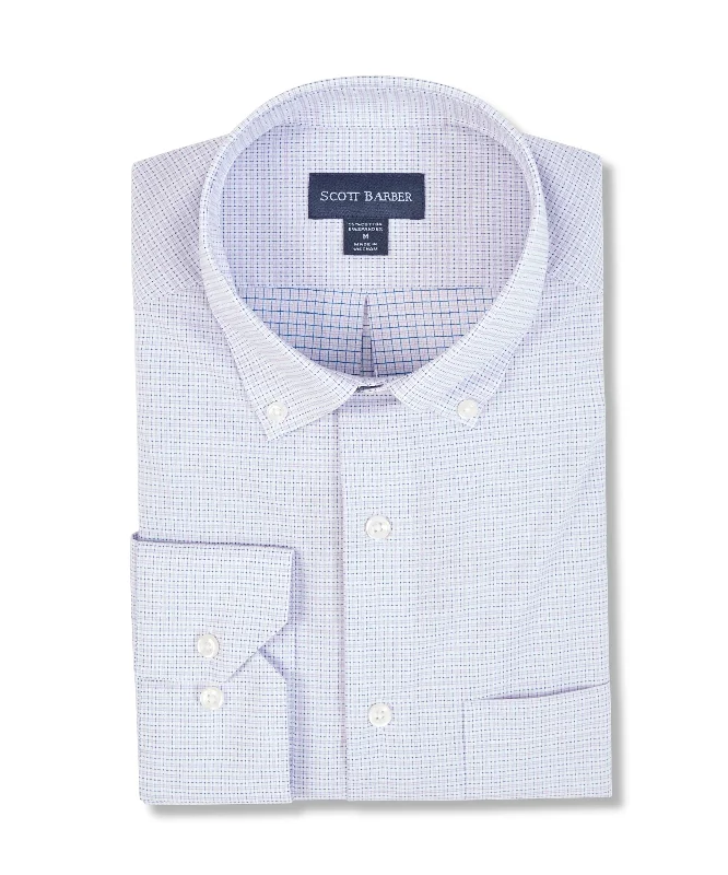 Lounge Wear Stretch Performance Dobby Check, Lilac