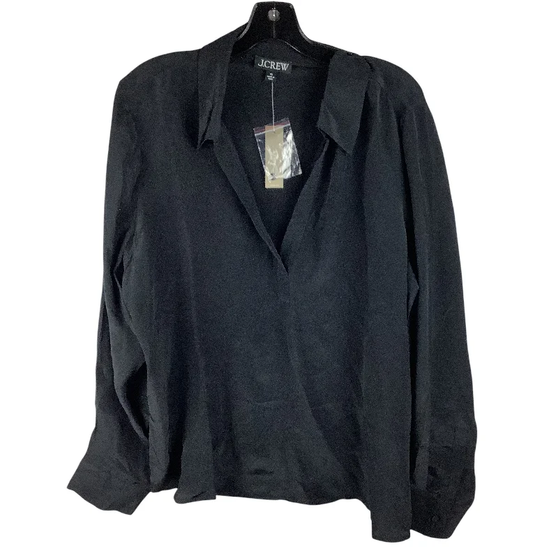 Breathable Comfort Top Long Sleeve By J. Crew In Black, Size: Xl
