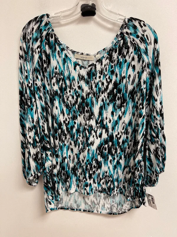 Comfy Layers Top Long Sleeve By Sejour In Blue, Size: 2x