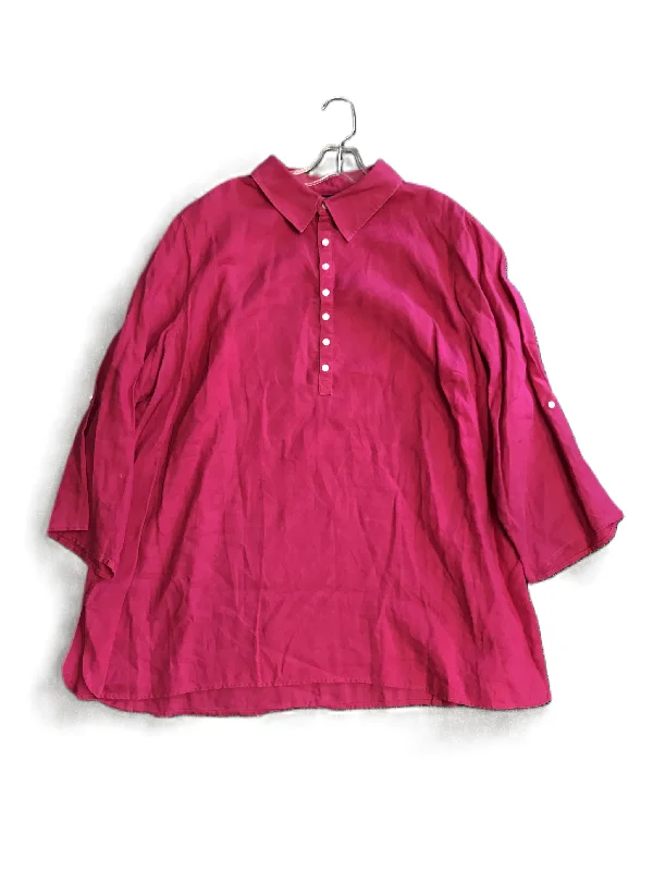 Relaxed Fashion Top Long Sleeve By Jones New York  Size: 3x