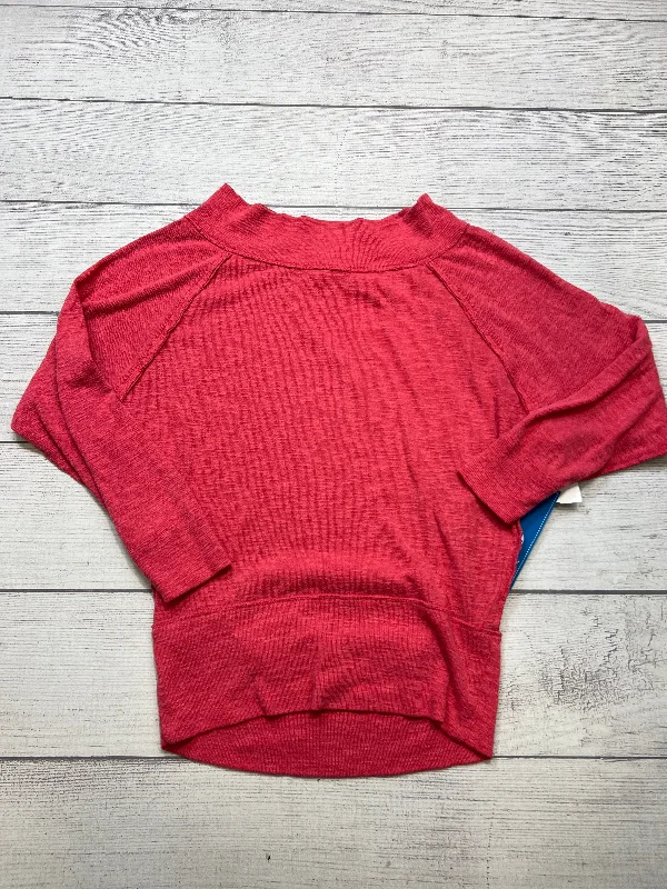 Luxury Fashion Top Long Sleeve By Free People In Pink, Size: M