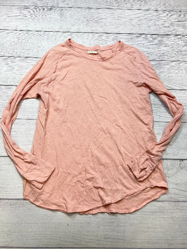 Timeless Comfort Top Long Sleeve By Free People In Pink, Size: L