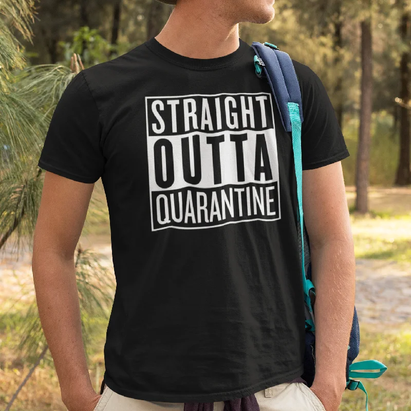 Comfortable Looks Straight Outta Quarantine Short-Sleeve Unisex T-Shirt