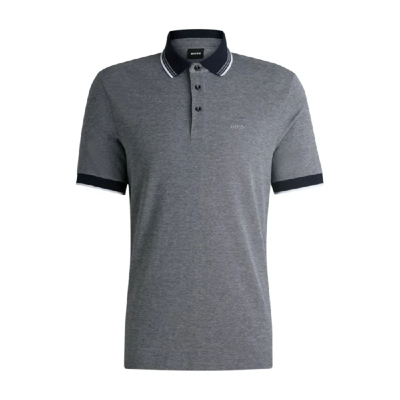 Relaxed Jackets Oxford-cotton-piqu polo shirt with logo detail