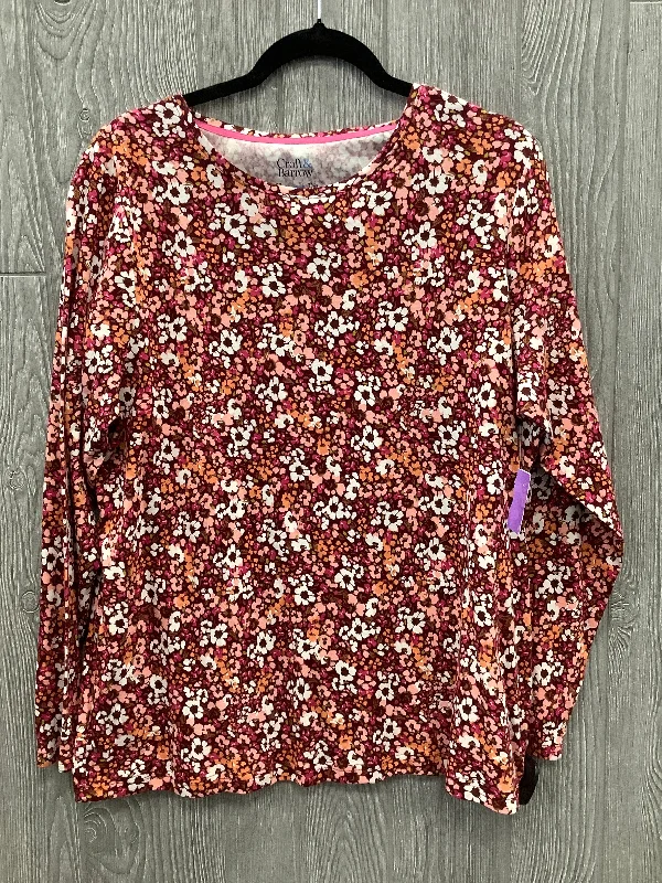 Personalized Outfit Top Long Sleeve By Croft And Barrow In Multi-colored, Size: 1x