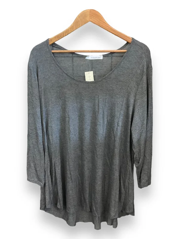 Floral Prints Top Long Sleeve Basic By Maurices  Size: 3x