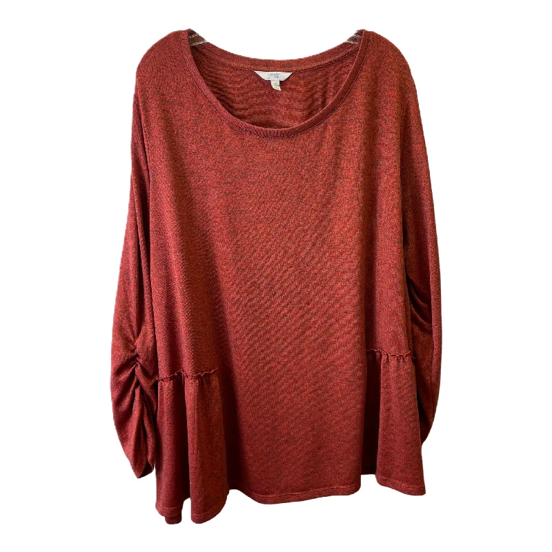 Versatile Comfort Wear Top Long Sleeve By Terra & Sky  Size: 2x