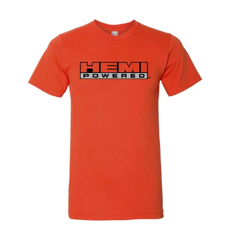 Simple Design Mens Mopar Hemi® Powered T-shirt (Orange)