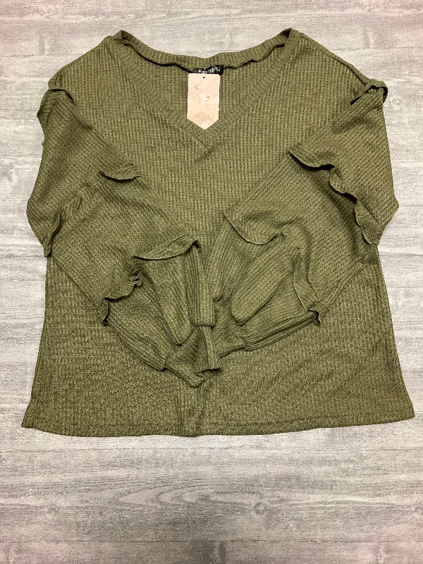 Sports Style Top Long Sleeve By Clothes Mentor In Green, Size: M
