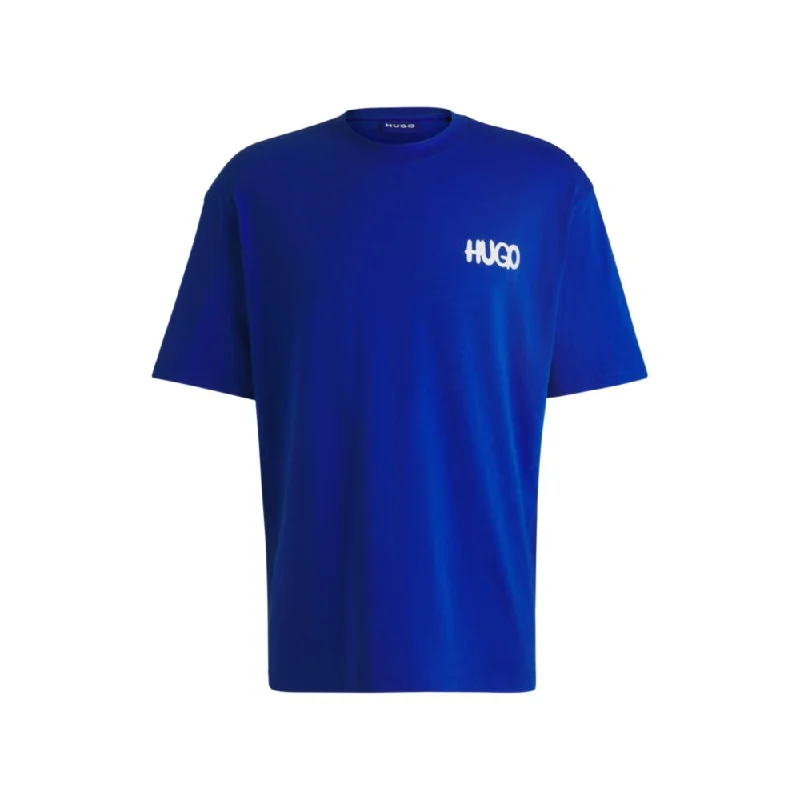 Easygoing Outfits Cotton-jersey T-shirt with Happy HUGO logo