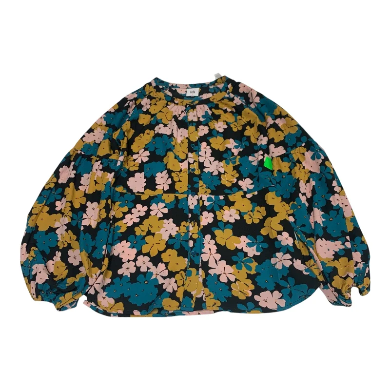 Chic Relaxation Top Long Sleeve By Cabi In Floral Print, Size: S