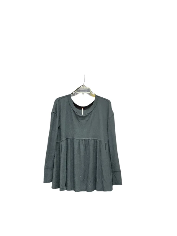 Unique Design Top Long Sleeve By Free People In Black, Size: Xs