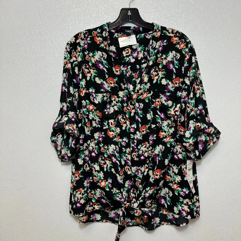 Minimalism Top 3/4 Sleeve Basic By Elementz  Size: 3x
