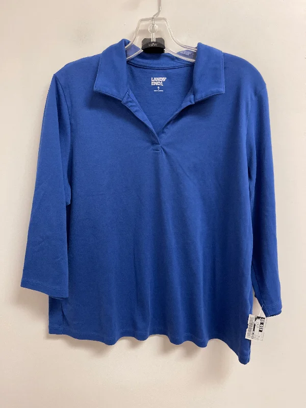Easy Comfort Style Top Long Sleeve By Lands End In Purple, Size: Xl