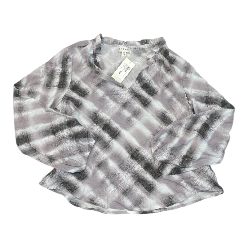 Exquisite Fabrics Top Long Sleeve By Cloth & Stone In Grey, Size: M