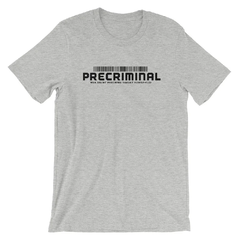 Free And Comfortable Pre Criminal Precrime Barcode T-Shirt