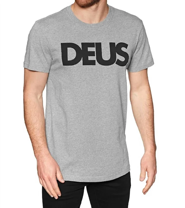 Trendy Casuals All Caps Tee In Grey