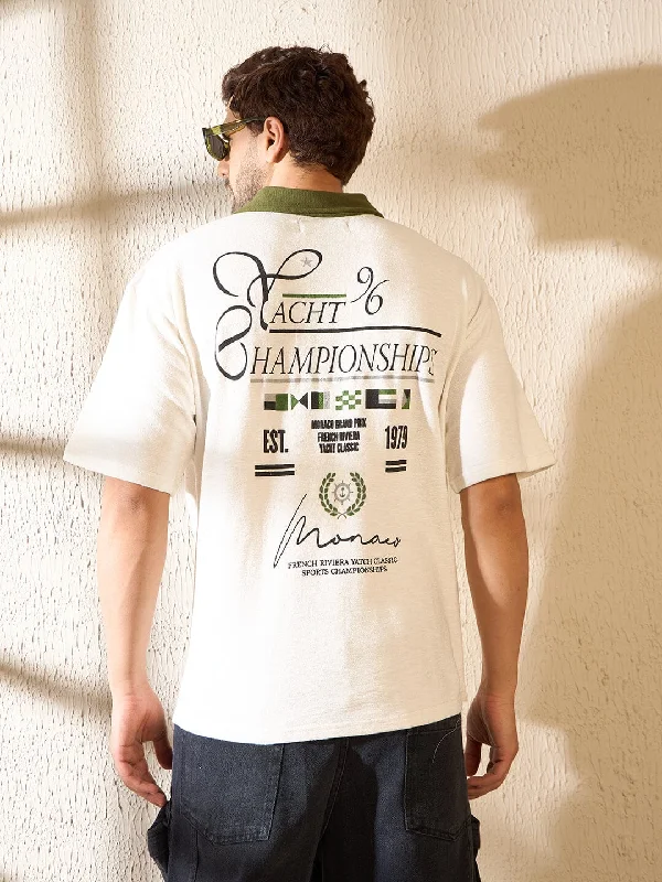 Soft Fabrics Off White Yatch Club Polo Tshirt