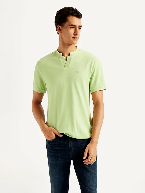 Comfortable Sweaters Men's Solid Slim Fit Polo T-shirt