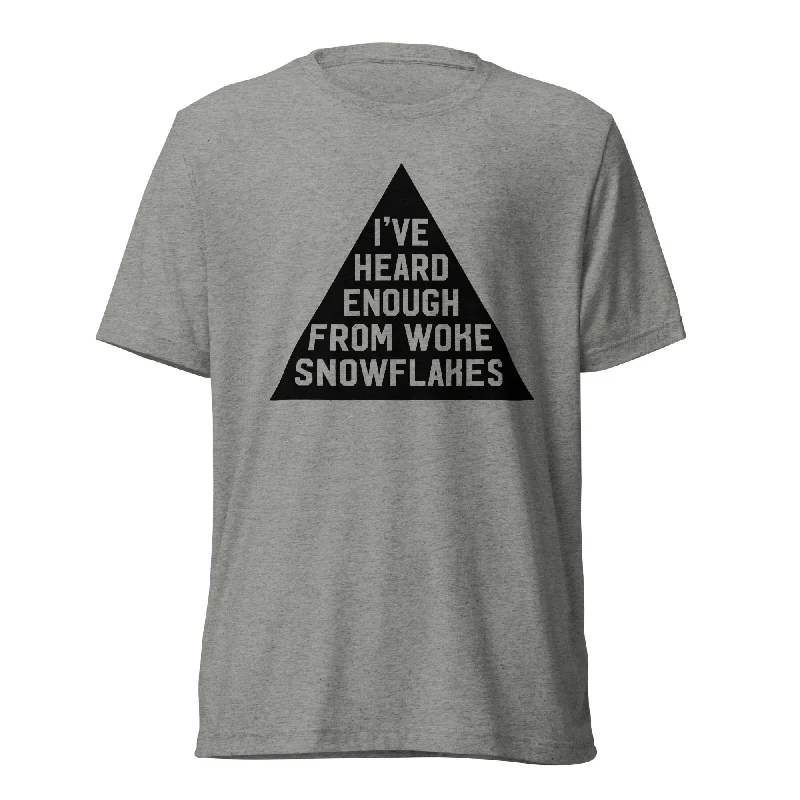 Versatile Style I've Heard Enough from Woke Snowflakes Tri-Blend Gym Shirt