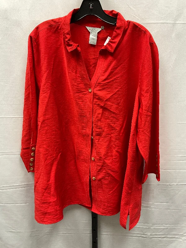 Cozy Outerwear Top Long Sleeve By Multiples  Size: 1x