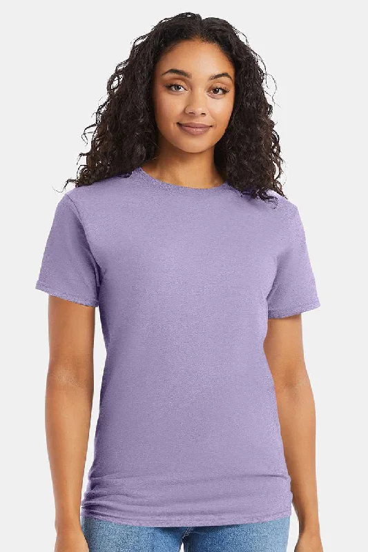 Minimal Style Hanes Mens ComfortSoft Short Sleeve Crewneck T-Shirt - Lavender Purple