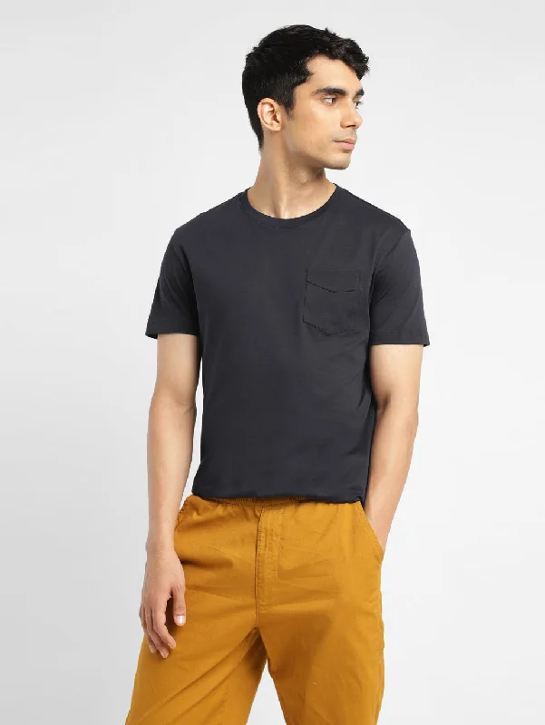 Sports Trend Men's Solid Crew Neck T-shirt