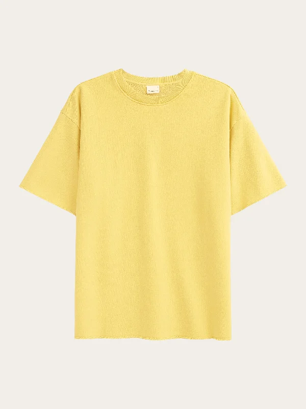 New Products Loose fit reactive dyed sweat t-shirt - GOTS/Vegan - Misted Yellow