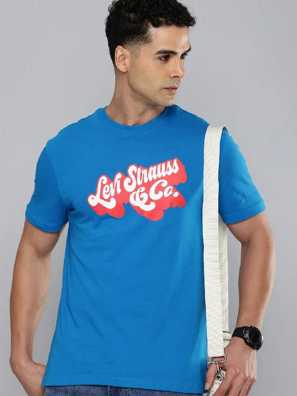 Elegant And Noble Men's Brand Logo Crew Neck T-Shirt