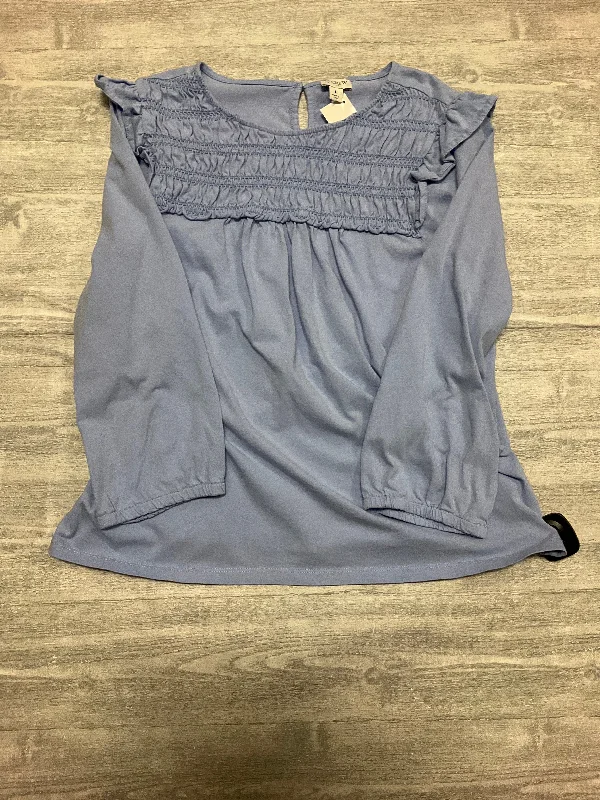 Quality Tailoring Top Long Sleeve By J. Crew In Blue, Size: L