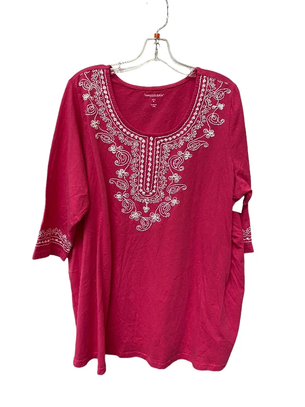 Smart Comfort Wear Top 3/4 Sleeve By Woman Within  Size: 1x
