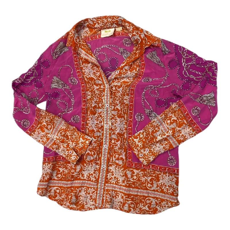 Comfortable And Casual Top Long Sleeve By Maeve In Multi-colored, Size: S