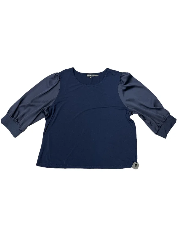 High Street Design Navy Top 3/4 Sleeve Karl Lagerfeld, Size 2x