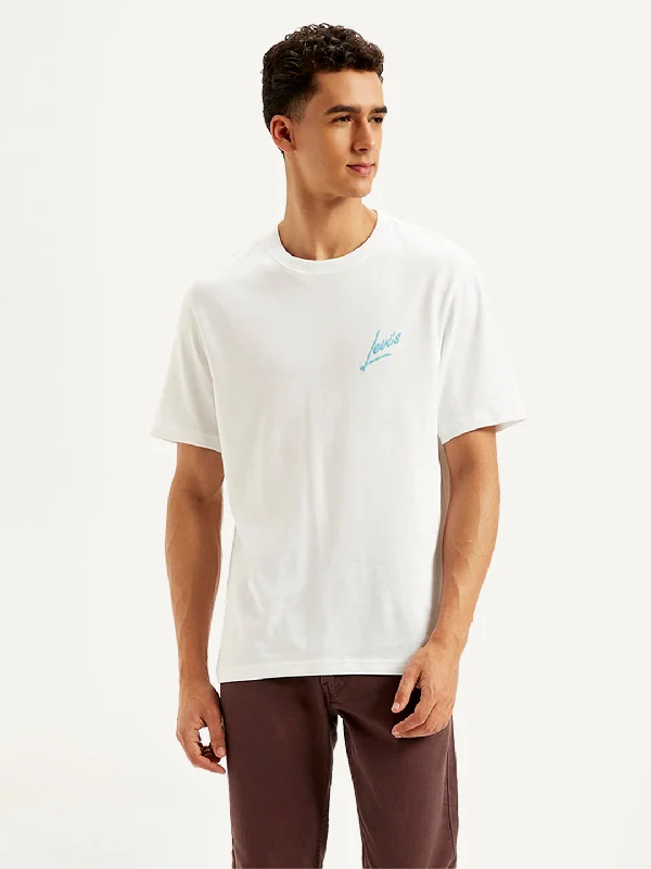 Elegant Design Men's Graphic Print Crew Neck T-shirt