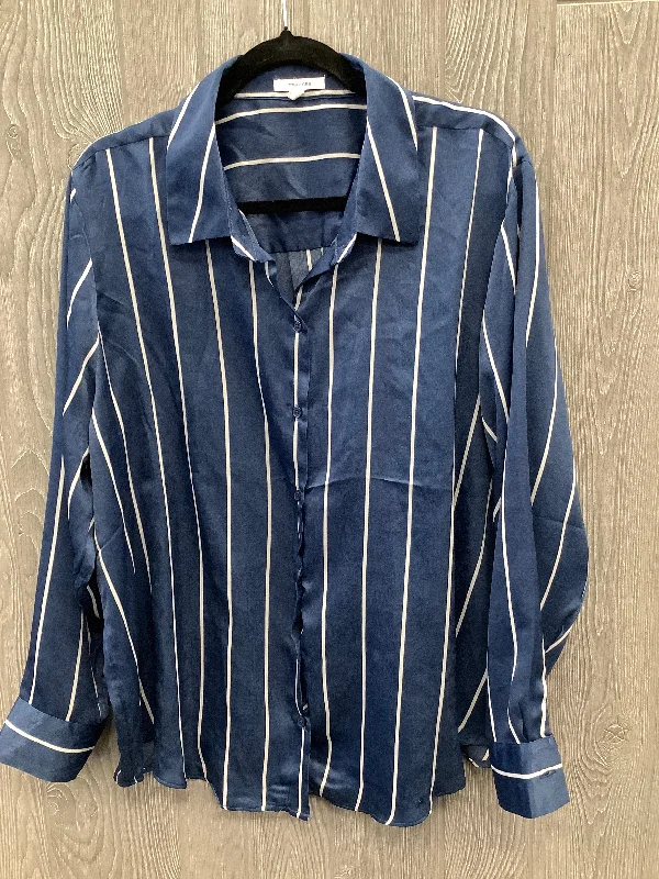 Modern Comfort Top Long Sleeve By Maurices In Striped Pattern, Size: 2x