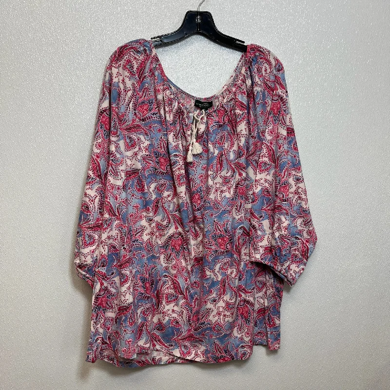 Dynamic Fashion Top Long Sleeve By Lauren Jeans Co  Size: 3x