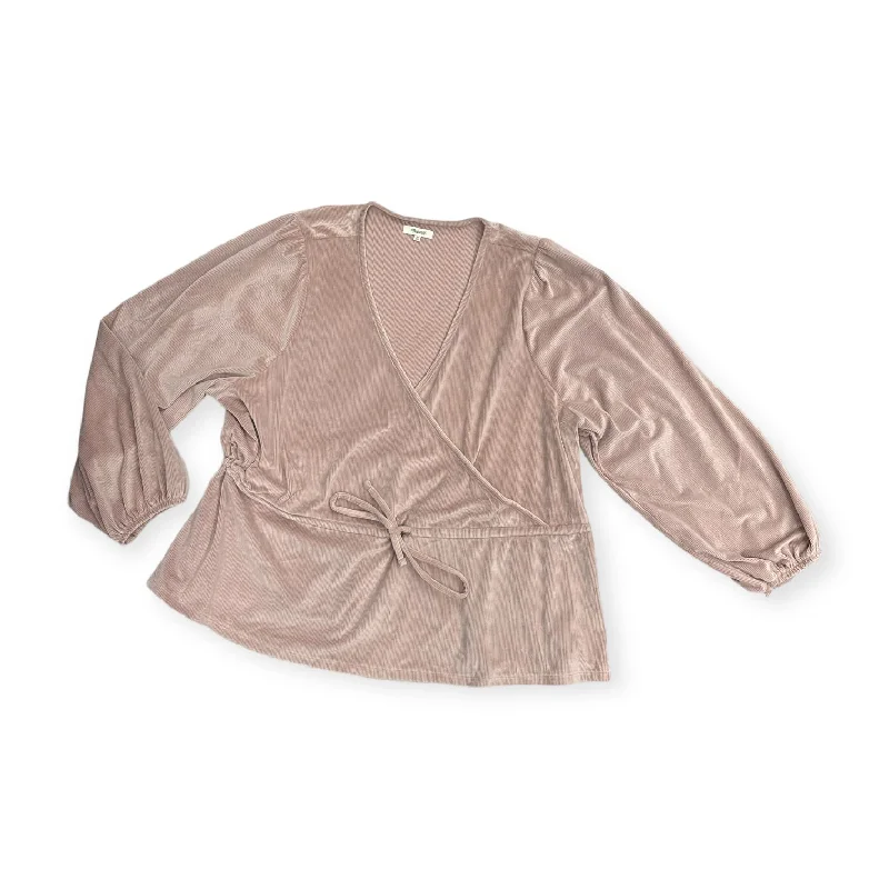 Simple Solid Color Top Long Sleeve By Madewell  Size: 3x
