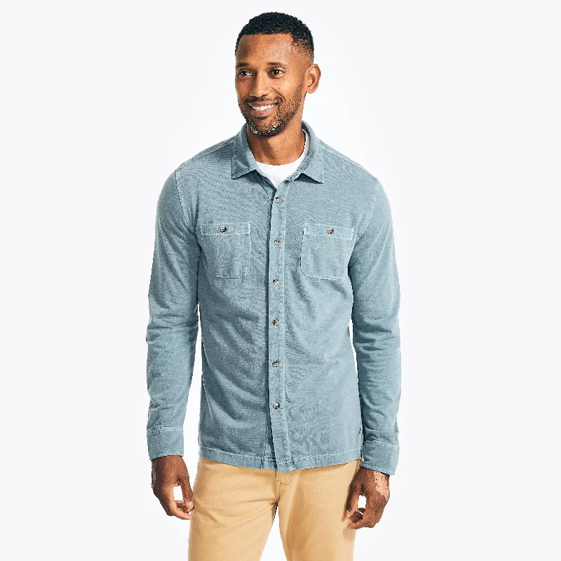 Fashionable In The Times Nautica Mens Classic Fit Cotton-Knit Shirt