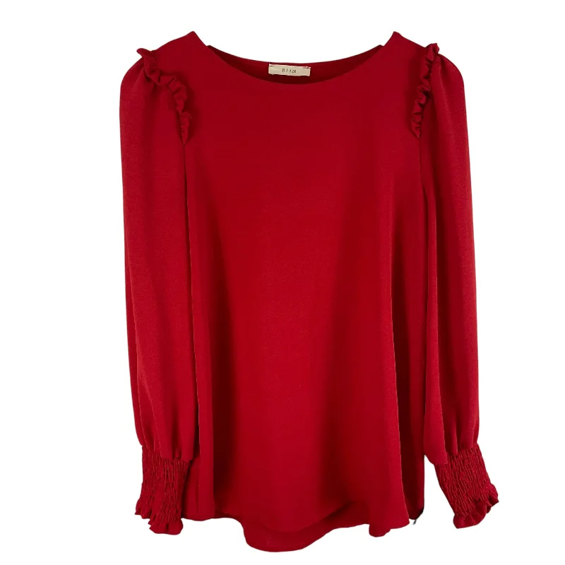 Elegant And Lazy Top Long Sleeve By Cme In Red, Size: S