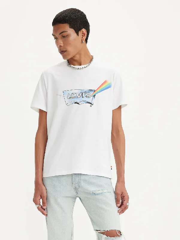 Bright Colors Men's Brand Logo Crew Neck T-shirt
