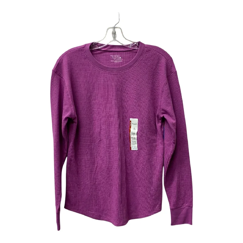 Wearable At Home Or Out Top Ls By Time And Tru In Purple, Size:M