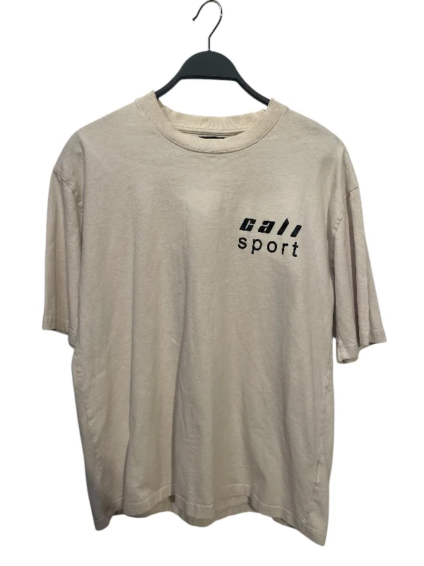 Retro Design YEEZY/adidas/T-Shirt/Cotton/WHT/CALI SPORT BLK TXT/SZN 5 TEE