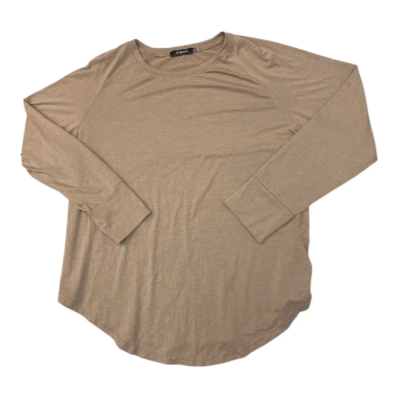 Bright Colors Top Long Sleeve Basic By automet In Tan, Size: Xxl