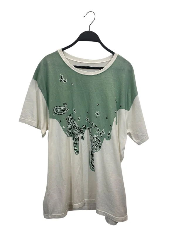 High-quality Fabrics KAPITAL/T-Shirt/4/Cotton/WHT/GREEN PAISLEY GRAPHIC